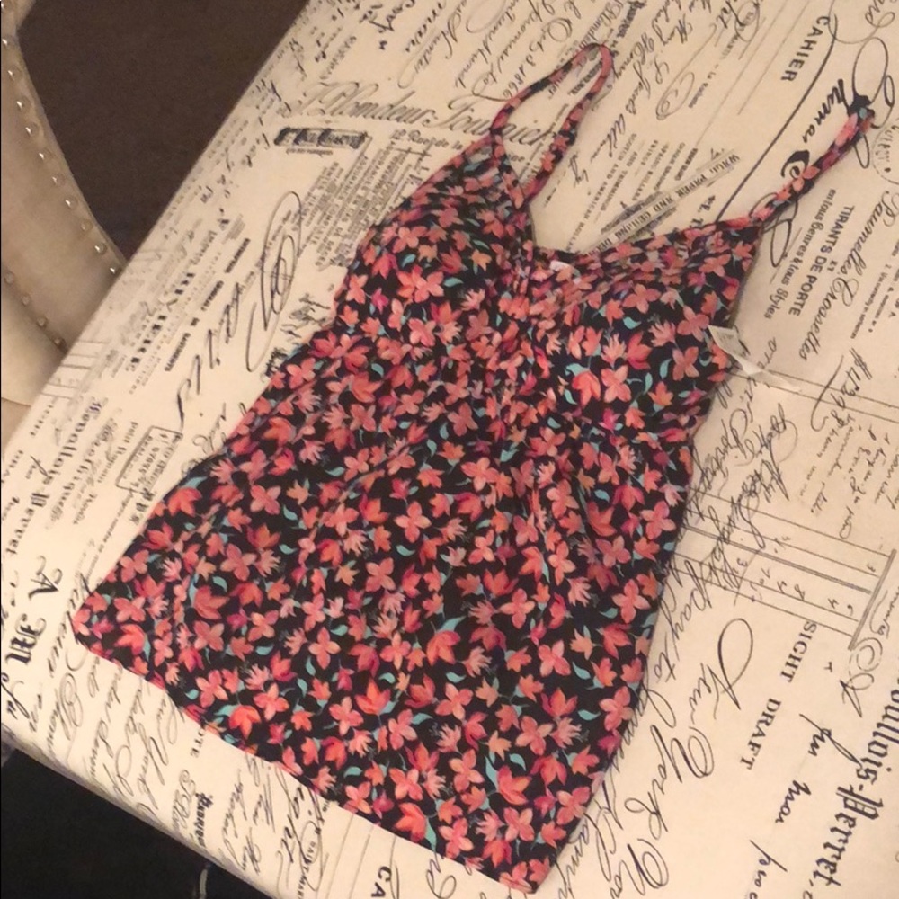 Spaghetti strap floral shirt